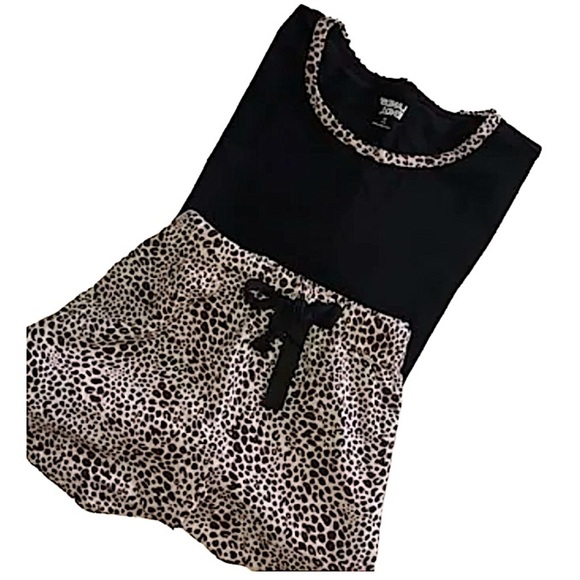 LANDSEND WOMENS PLUS Short Sleeve Knit PJ Short Set - Picture 2 of 3